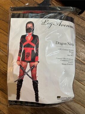 Leg Avenue Dragon Ninja Costume - Black and Red